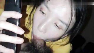 国产女友口交合集射一脸